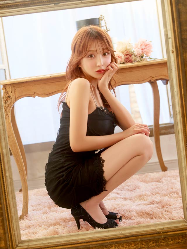 ドレープチュールサテンWチェーンタイトミニドレス[0~2/3サイズ展開][桜井みづき着用/Petit Madeleine プティマドレーヌ]