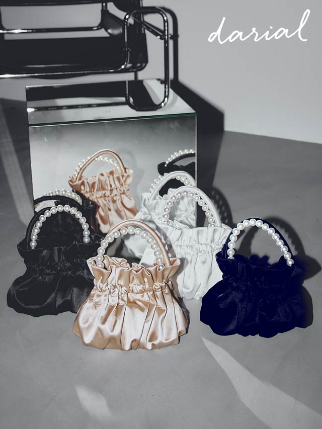 【darial】3way pearl satin bag / 3wayパールサテンバッグ