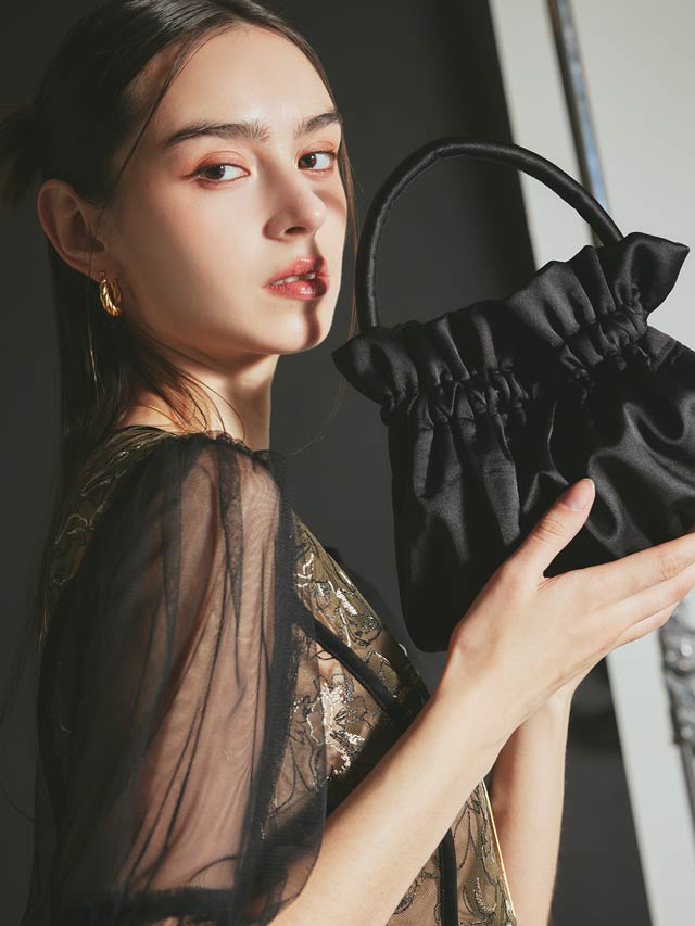 【darial】3way pearl satin bag / 3wayパールサテンバッグ