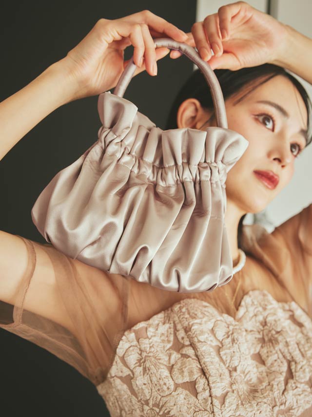 【darial】3way pearl satin bag / 3wayパールサテンバッグ