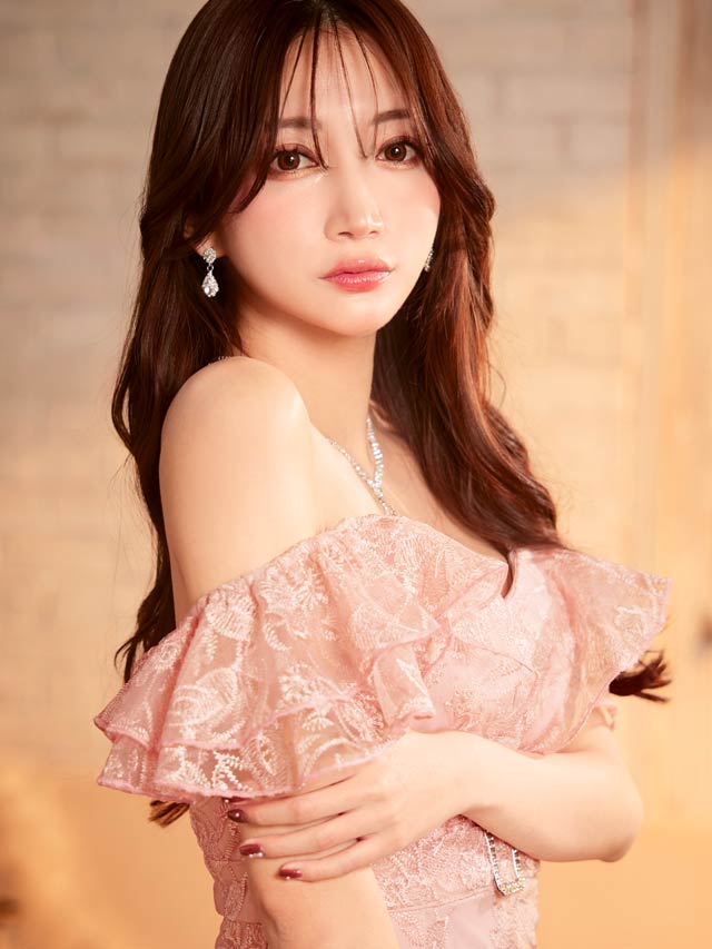 オールフラワー刺繍レースベルトモチーフフリル袖タイトミニドレス[SML/3サイズ展開]