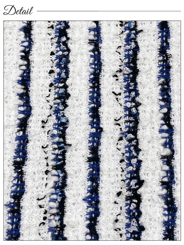 ツイードストライプフロントジップノースリーブタイトミニドレス[SML/3サイズ展開][伊藤桃々着用]