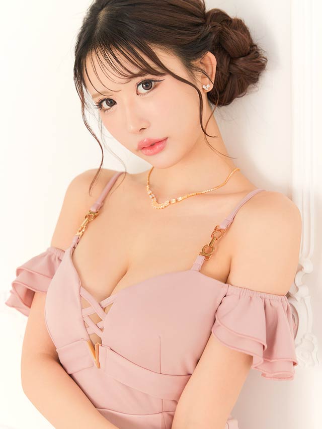 8/1新作!レースアップＶカットビジューフリルオフショルタイトミニドレス[SML/3サイズ展開]