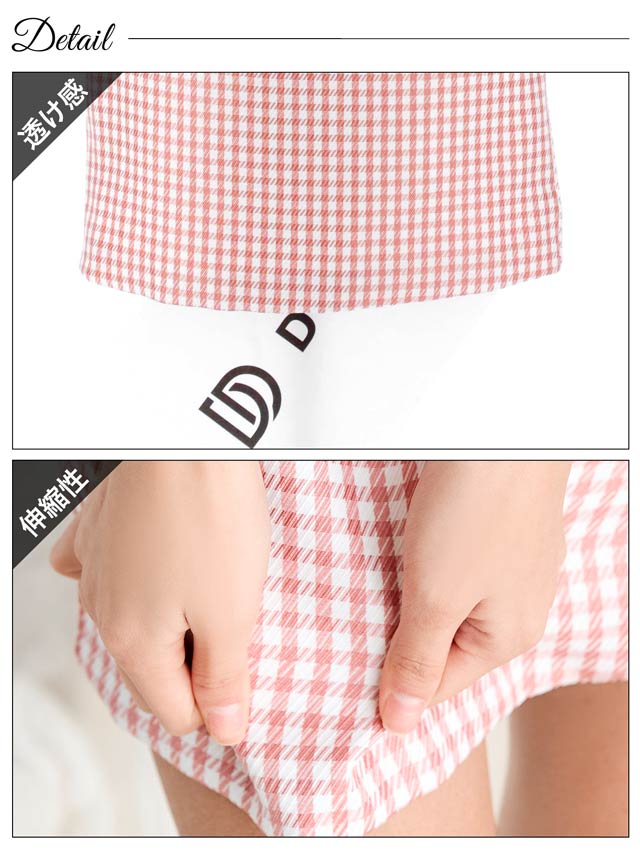 オールチェックボタンビジューノースリーブタイトミニドレス[SML/3サイズ展開]