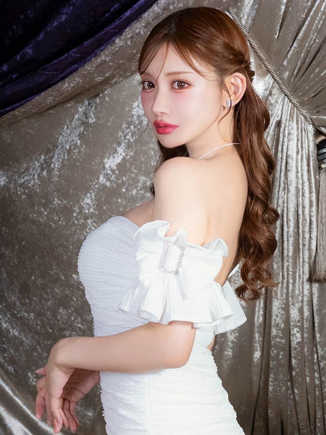 7/23新作!ギャザービジューラインリボンオフショルタイトミニドレス[SML/3サイズ展開][明日花キララ着用]