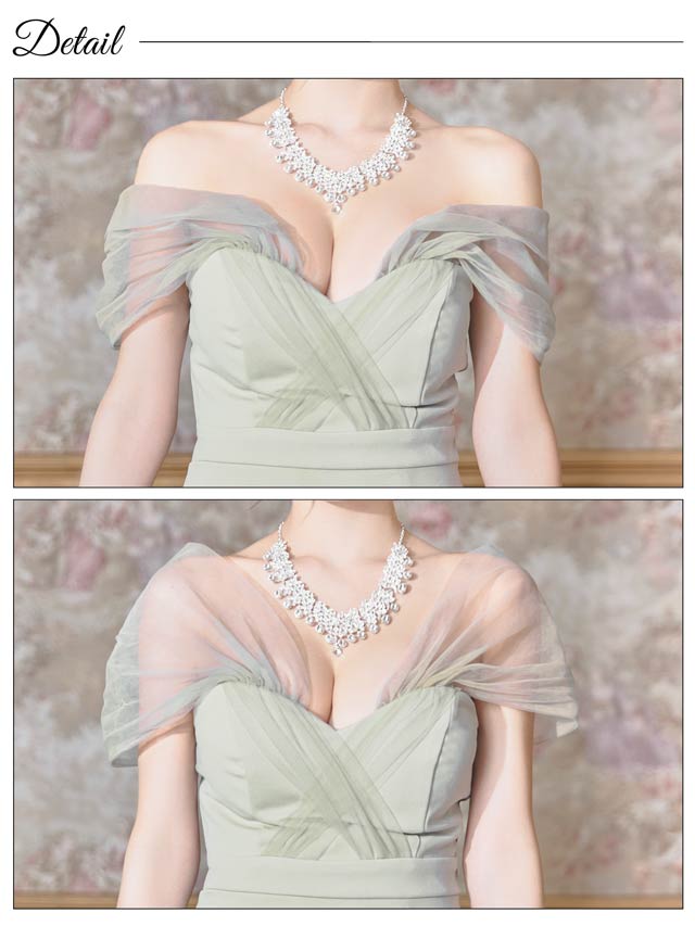 シアークロスチュールギャザータイトロングドレス[XS~L/4サイズ展開]