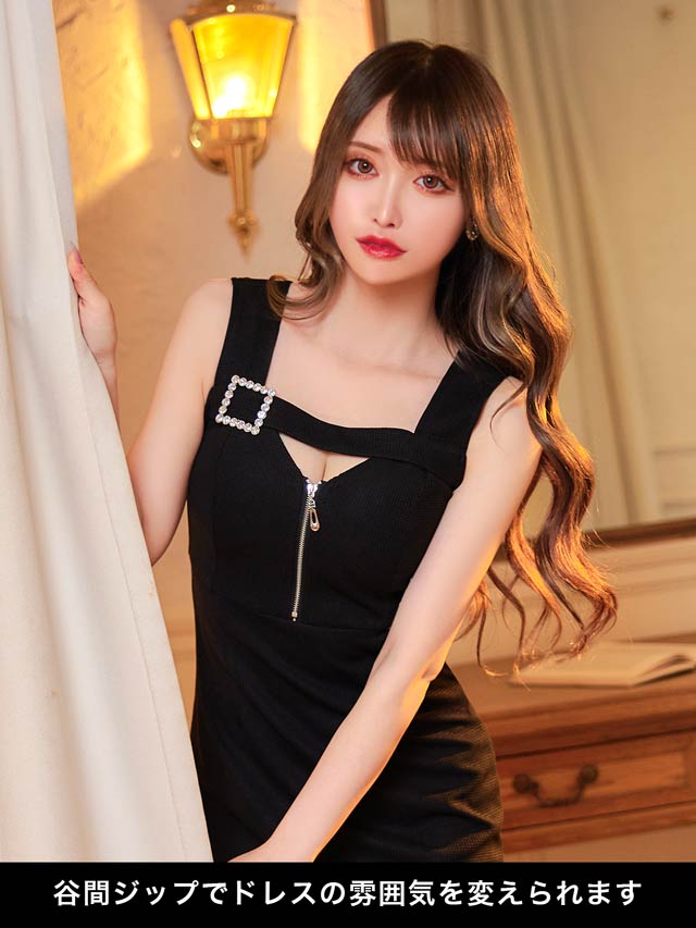 [SMLサイズ]フロントジップバックルベルトビジューノースリーブタイトミニドレス[3サイズ展開]