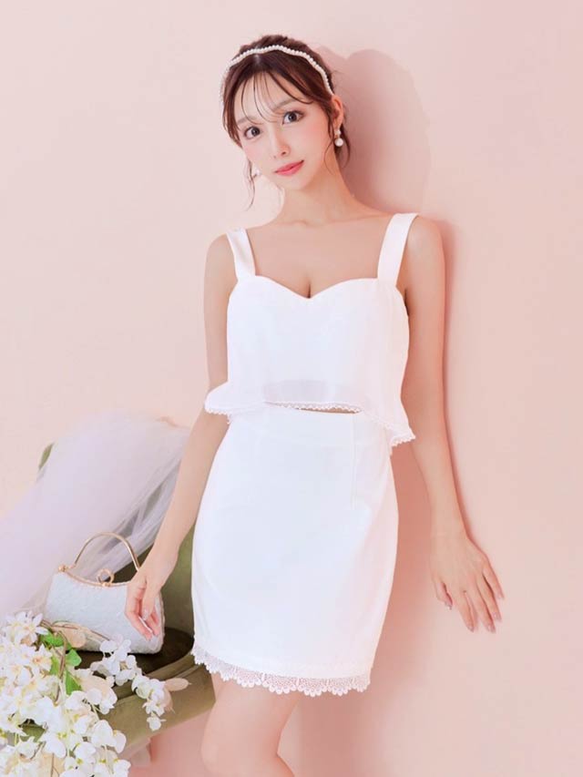 [XS〜Mサイズ]ウエストカットシフォンバックルビジューノースリーブタイトミニドレス[3サイズ展開][桜井みづき着用/Petit Madeleine プティマドレーヌ]