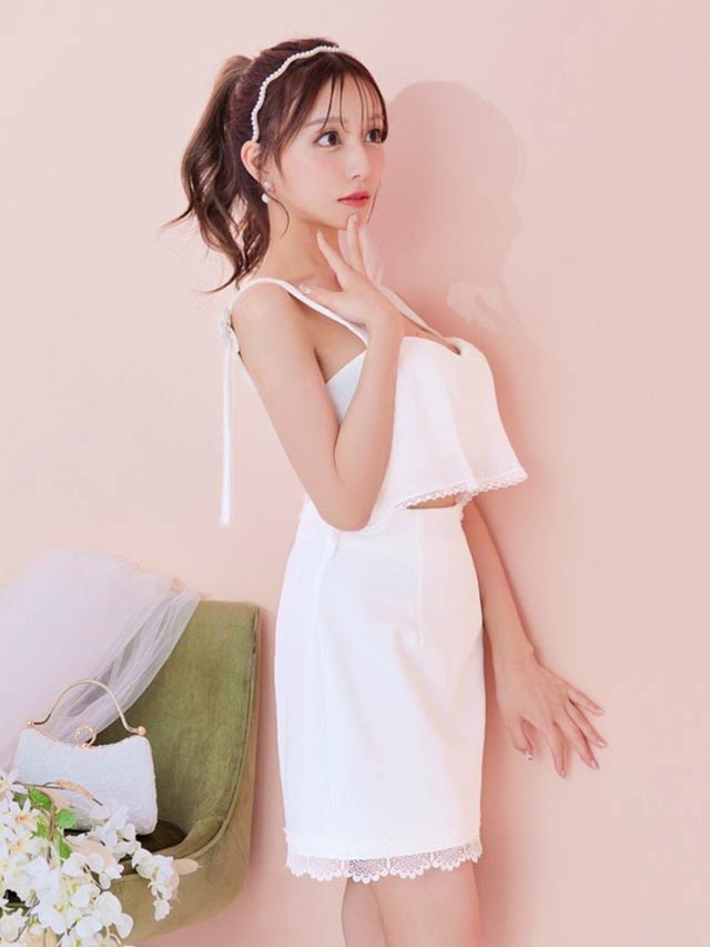 [XS〜Mサイズ]ウエストカットシフォンバックルビジューノースリーブタイトミニドレス[3サイズ展開][桜井みづき着用/Petit Madeleine プティマドレーヌ]