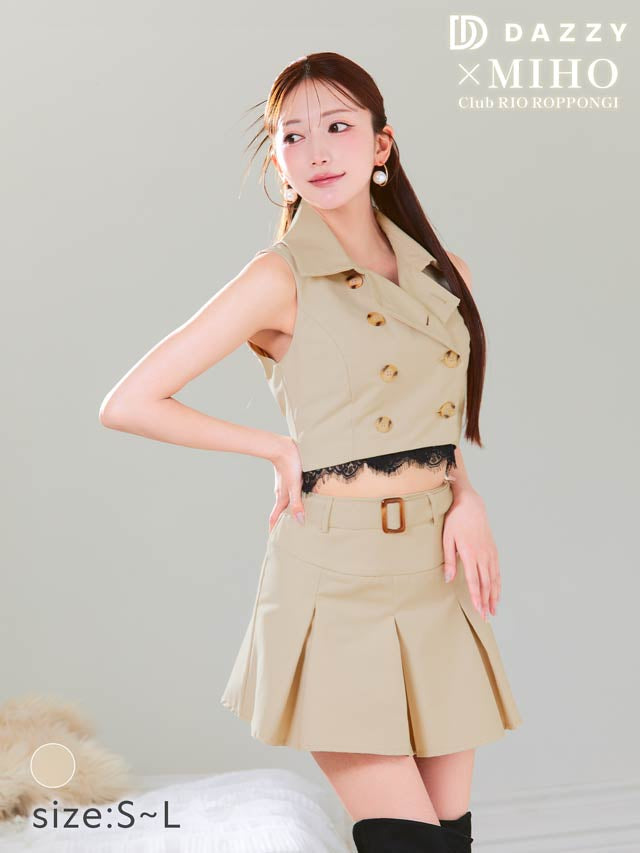 ノースリーブトレンチコートセットアップ[SML/3サイズ展開]