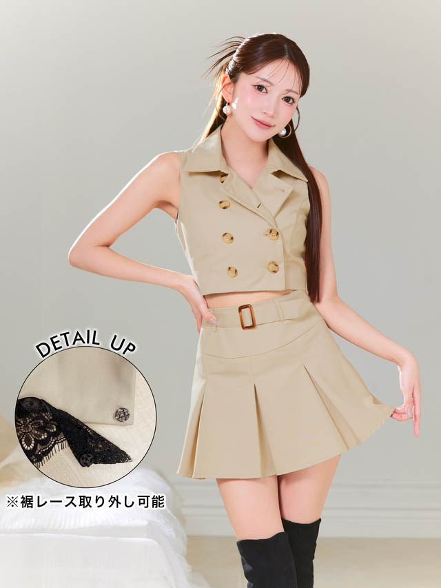 ノースリーブトレンチコートセットアップ[SML/3サイズ展開]