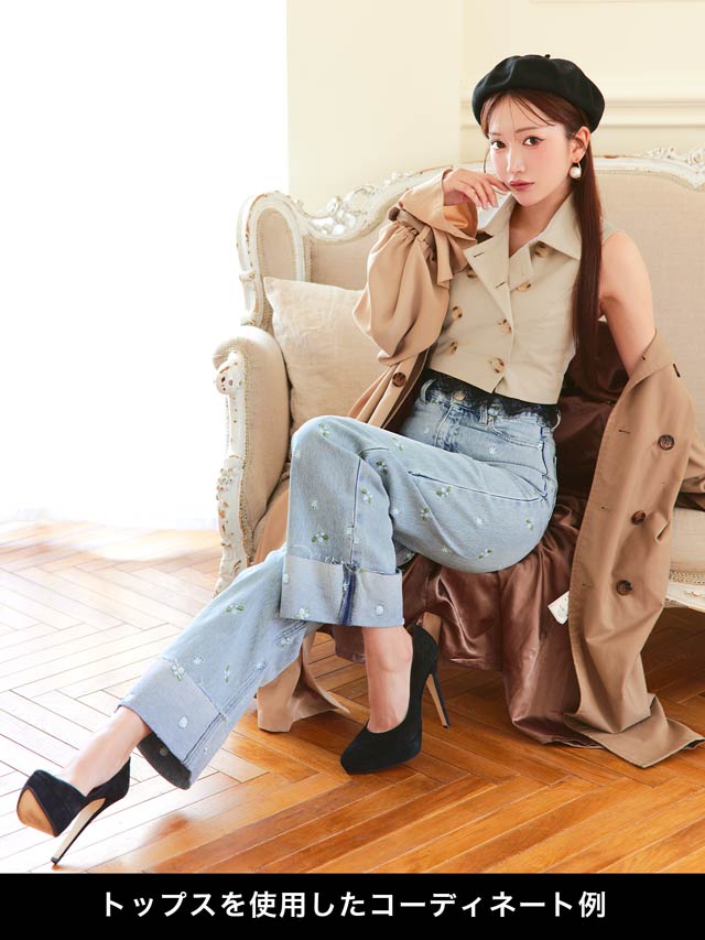 ノースリーブトレンチコートセットアップ[SML/3サイズ展開]
