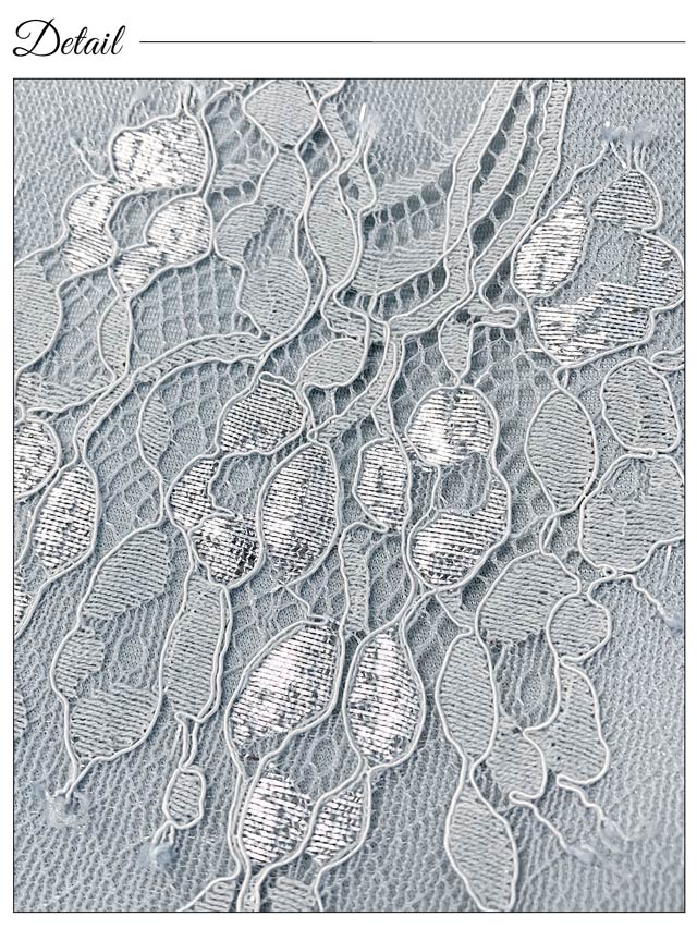 総レースオフショルジップ五分袖タイトミニドレス[SML/3サイズ展開]