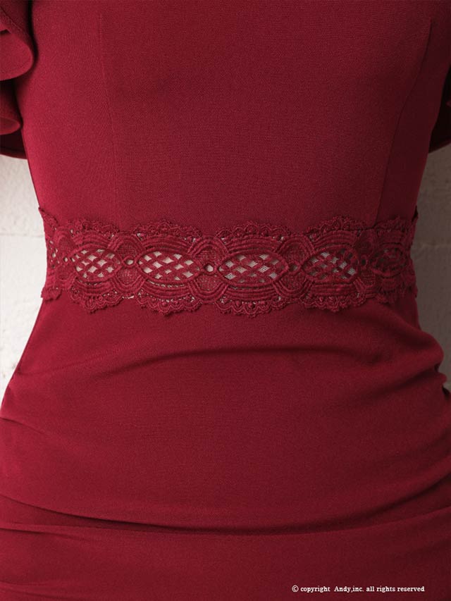 【dazzy特別価格】[Andy]バックリボンノースリーブフリルタイトミニドレス[AN-OK2646]