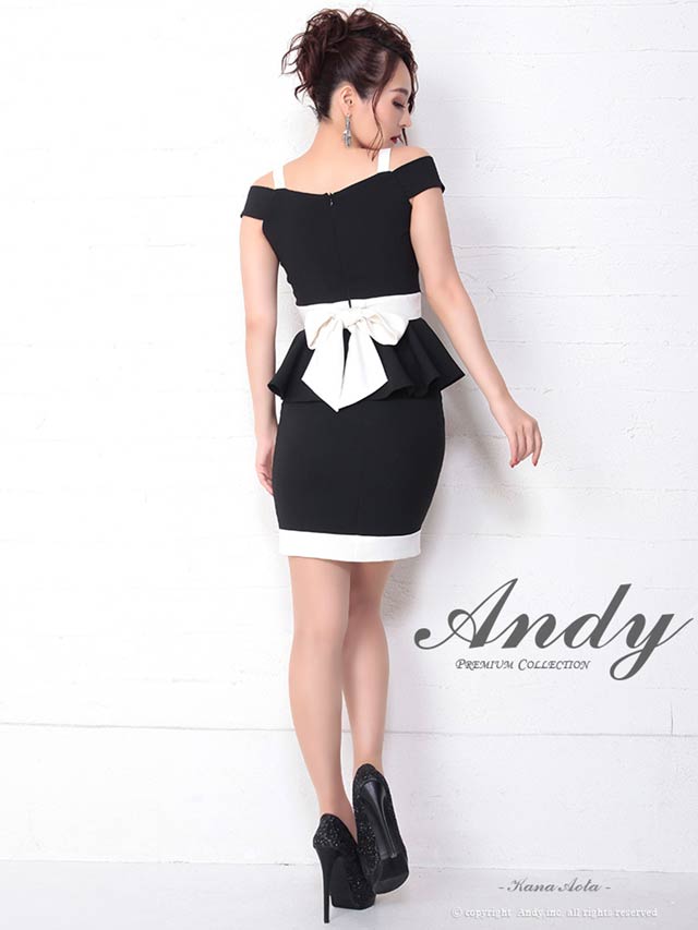 7/16新作![Andy]クロスデザインペプラムタイトミニドレス[AN-OK1863]