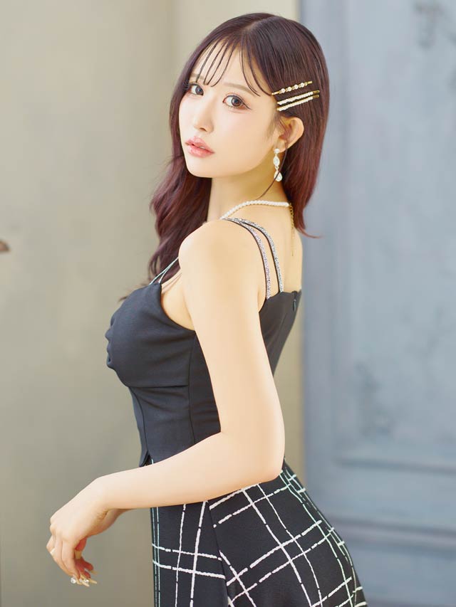 [SMLサイズ]キャミソールフロントリボンチェック柄Aラインミニドレス[3サイズ展開][LIVE紹介][伊藤桃々着用]