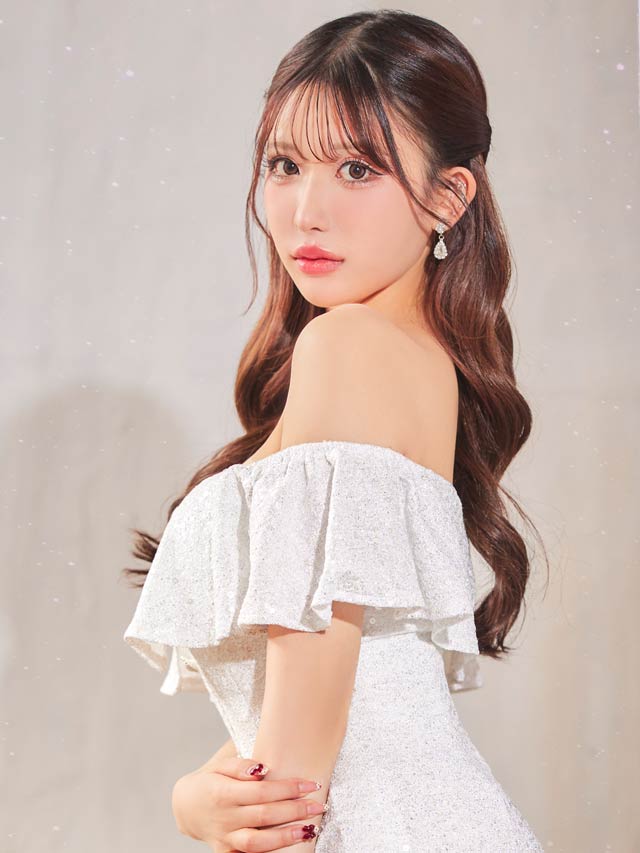 5/20再入荷! 2wayグリッタースパンコールフレアオフショルタイトミニドレス[SML/3サイズ展開][伊藤桃々着用]