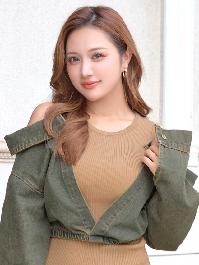 [SMLサイズ]デニムジャケット＆ニットワンピースセットアップ[3サイズ展開][カジュアル/dazzy closet]