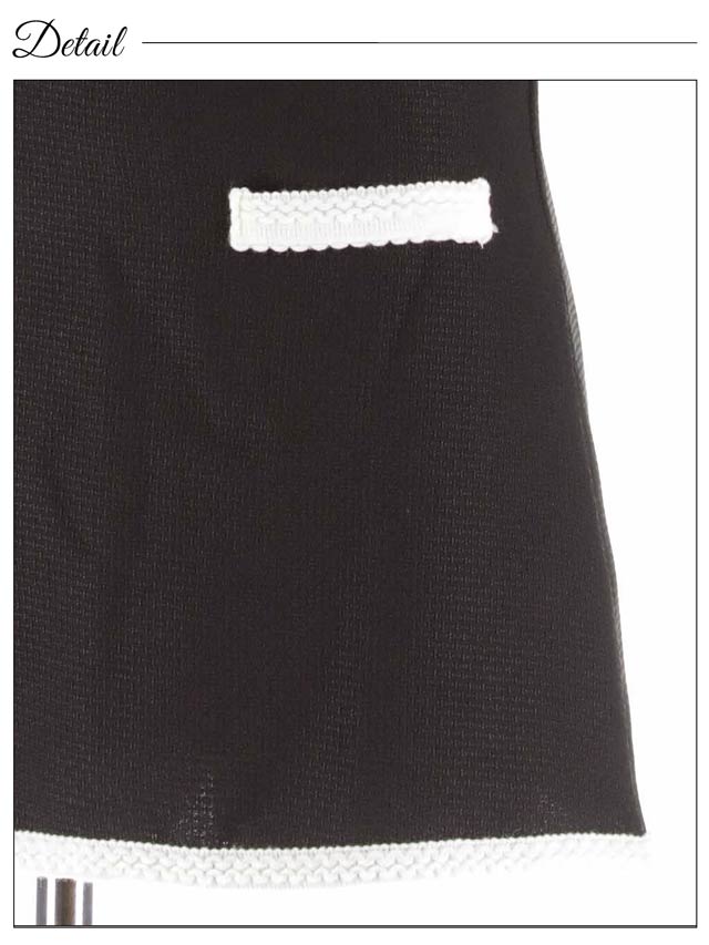 [SMサイズ]ワッフルパイピングカラー半袖セットアップ[カジュアル/dazzy closet][2サイズ展開]