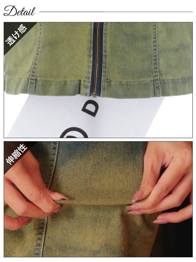 7/25新作!フロントジップグラデーションデニムワンピース[カジュアル/dazzy closet]