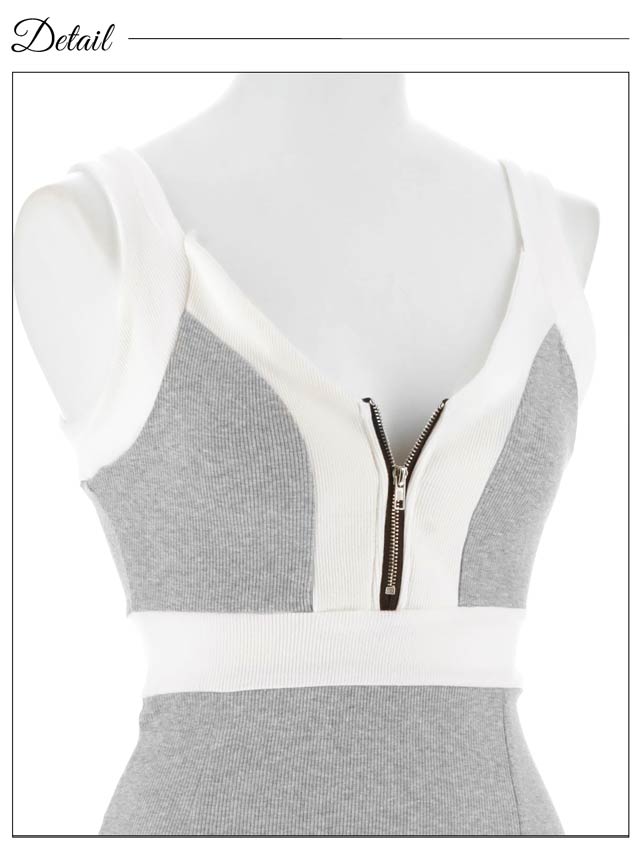 9/3新作!ノースリーブファスナータイトニットワンピース[カジュアル/dazzy closet]