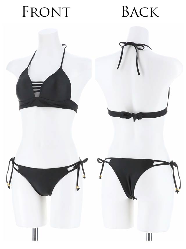 [2点SET]Vカットコードホルターネックビキニ/水着【dazzy beach/2025ビキニ】