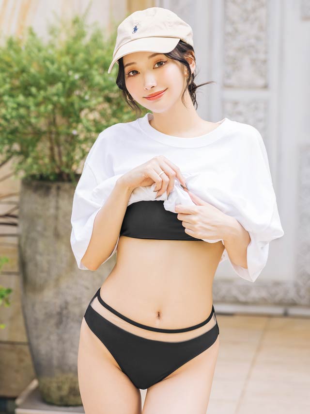 [2点SET]シアーラインバンドゥビキニ/水着【dazzy beach/2025ビキニ】