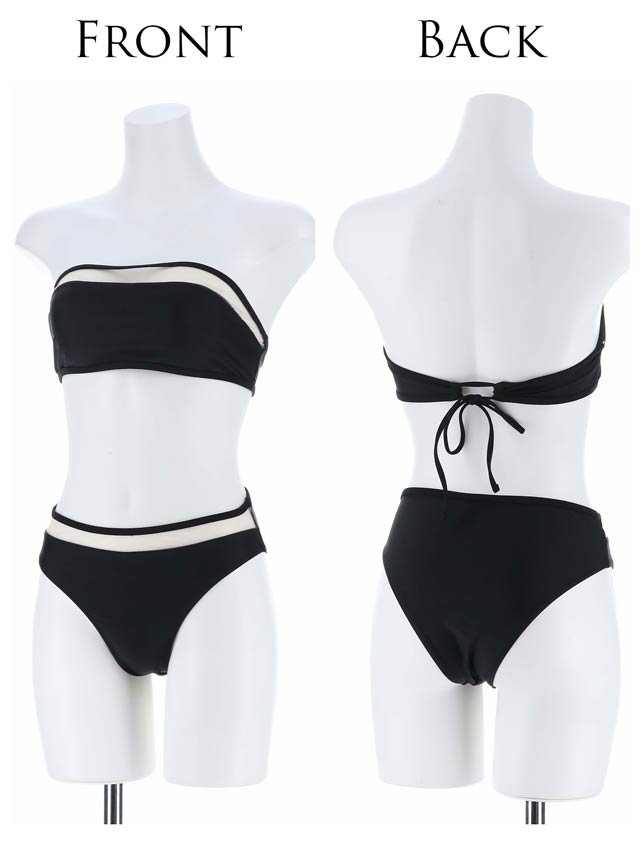 [2点SET]シアーラインバンドゥビキニ/水着【dazzy beach/2025ビキニ】