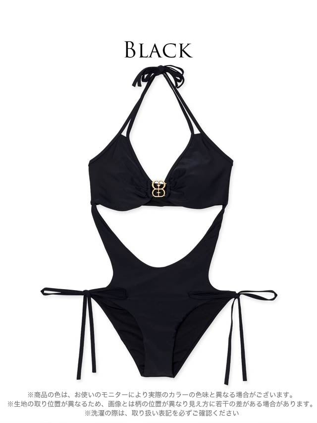 カットアウトホルターネックモノキニ/水着【dazzy beach/2025ビキニ】