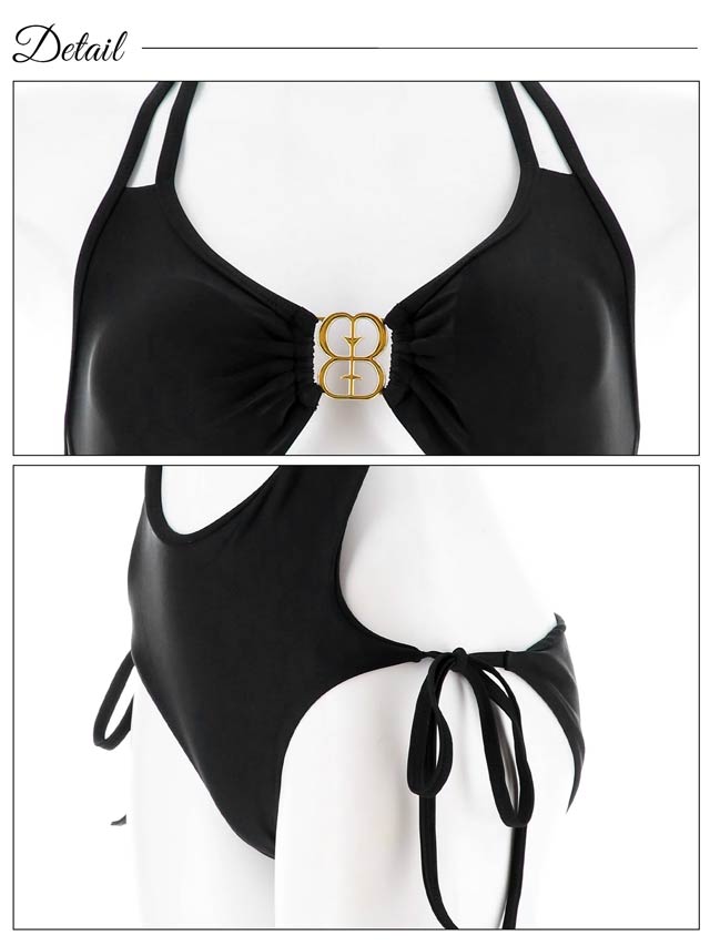 カットアウトホルターネックモノキニ/水着【dazzy beach/2025ビキニ】