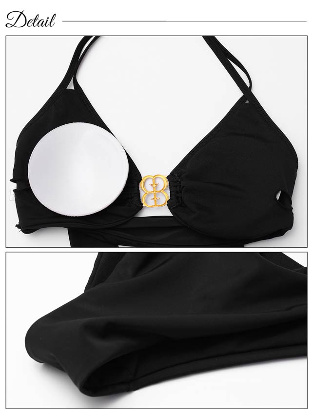 カットアウトホルターネックモノキニ/水着【dazzy beach/2025ビキニ】