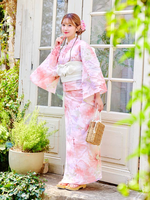 [単品]パールストラップ付きスクエアかごバッグ【2025年新作/YUKATA by dazzy】