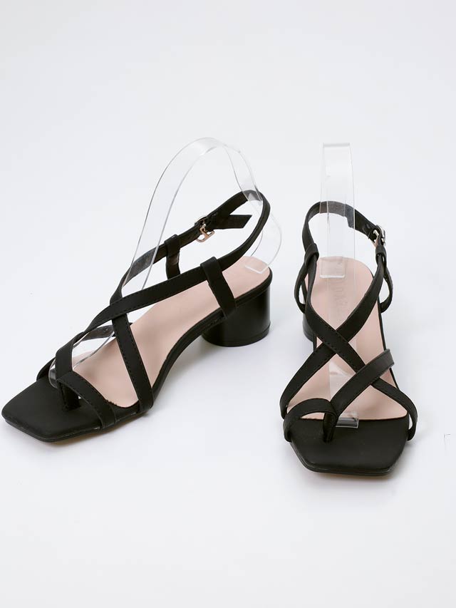 [単品]アシンメトリークロスラインサンダル【YUKATA by dazzy 2025】