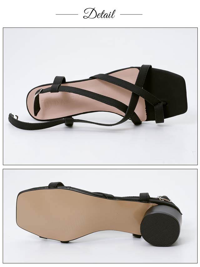 [単品]アシンメトリークロスラインサンダル【YUKATA by dazzy 2025】