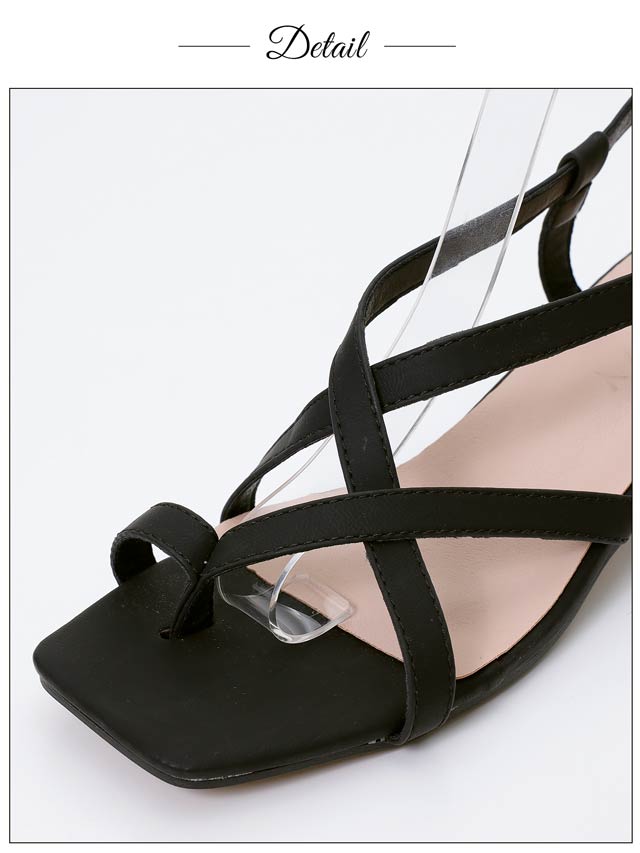 [単品]アシンメトリークロスラインサンダル【YUKATA by dazzy 2025】