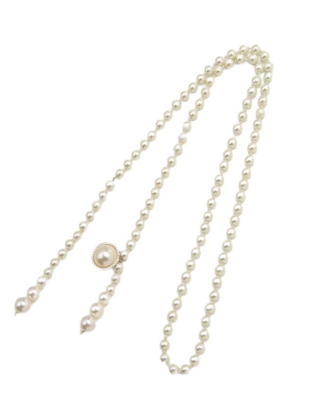 [単品]ホワイトパール帯飾り【2025年再入荷/YUKATA by dazzy】