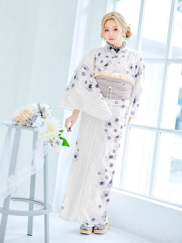 [単品]ホワイトパール帯飾り【2025年再入荷/YUKATA by dazzy】