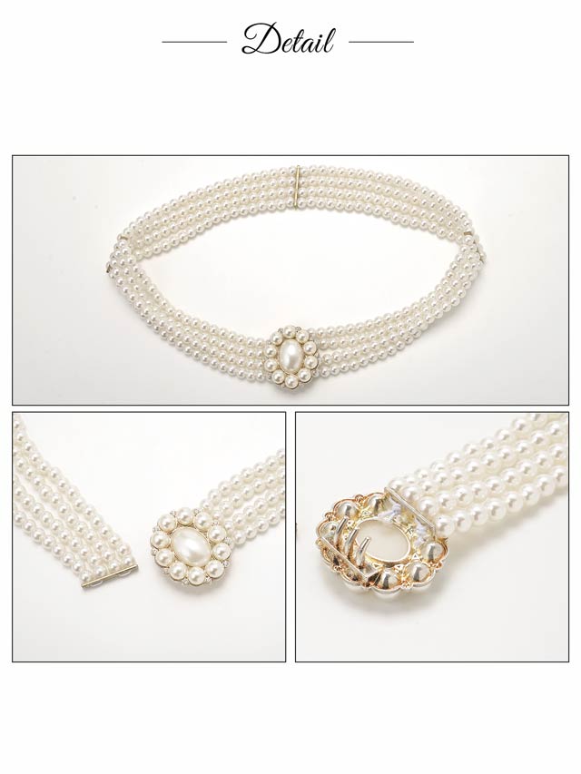 [単品]フロントビックビジューパール帯飾り【2025年再入荷/YUKATA by dazzy】