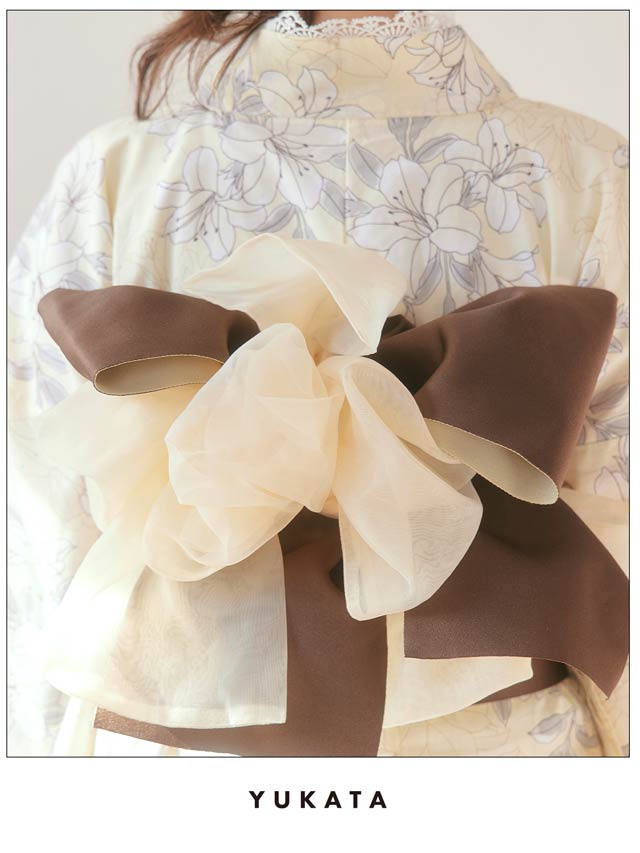 [単品]ワンカラーシアーチュール兵児帯【YUKATA by dazzy 2025】