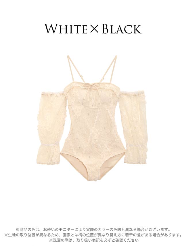 レース長袖オールインワン/水着【dazzy beach/2025ビキニ】