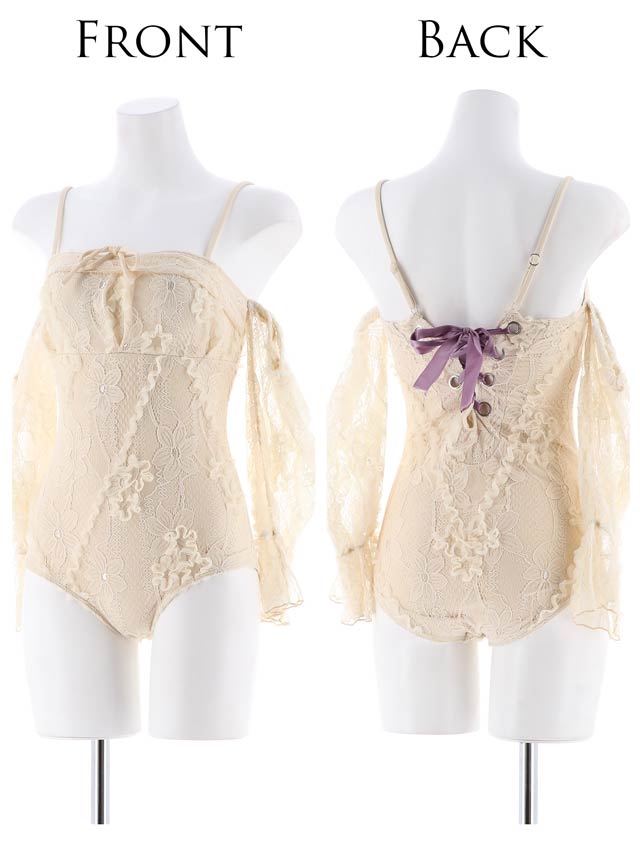 レース長袖オールインワン/水着【dazzy beach/2025ビキニ】