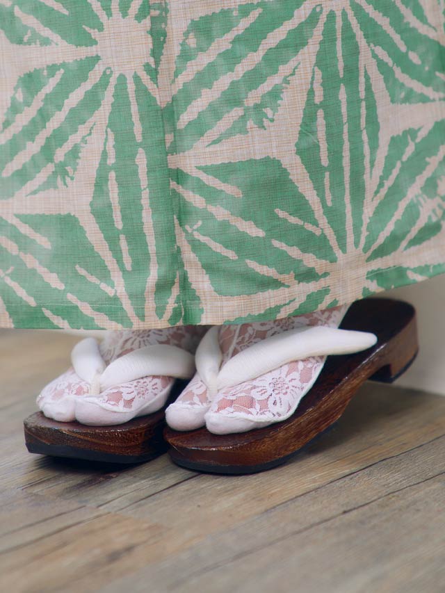 [単品] シンプル織り柄下駄【YUKATA by dazzy 2025】