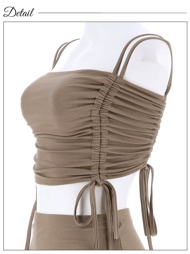 [2点SET]サイドシャーリングリボンバンドゥビキニ/水着【dazzy beach/2025ビキニ】