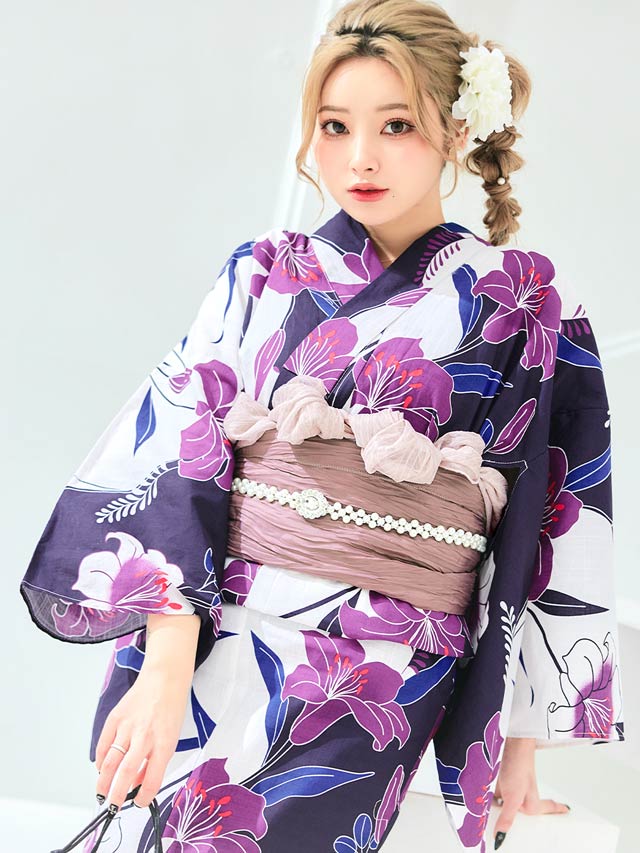 [単品] シルバーフラワーモチーフパールかざり紐【YUKATA by dazzy 2025】