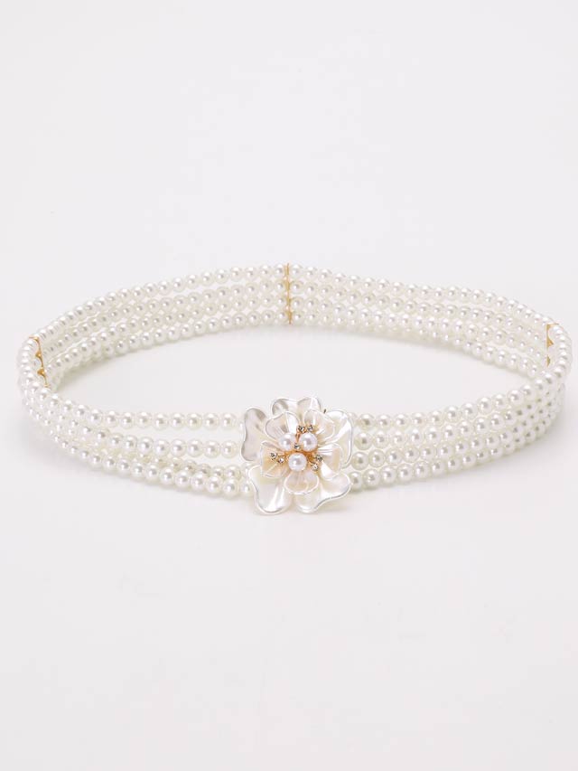 [単品] フラワーパールビジューかざり紐【2025年再入荷/YUKATA by dazzy】