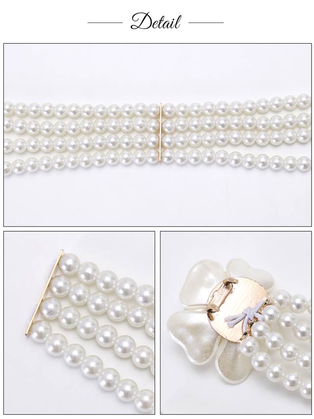 [単品] フラワーパールビジューかざり紐【2025年再入荷/YUKATA by dazzy】