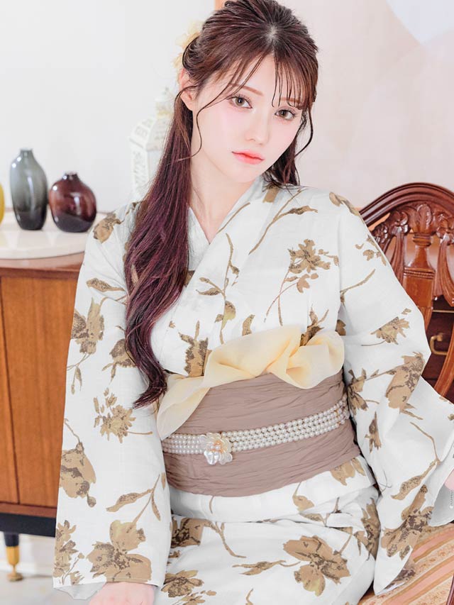 [単品] フラワーパールビジューかざり紐【2025年再入荷/YUKATA by dazzy】