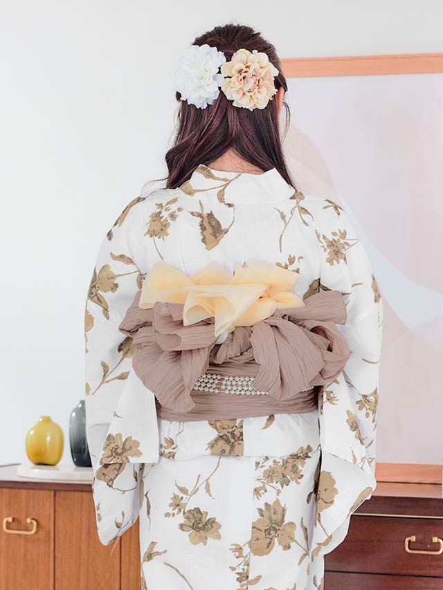 [単品] フラワーパールビジューかざり紐【2025年再入荷/YUKATA by dazzy】
