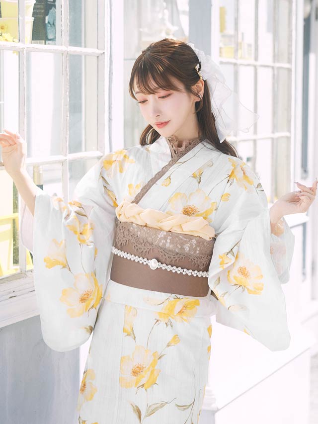 [単品] シルバー楕円パールかざり紐【2025年再入荷/和YUKATA by dazzy】