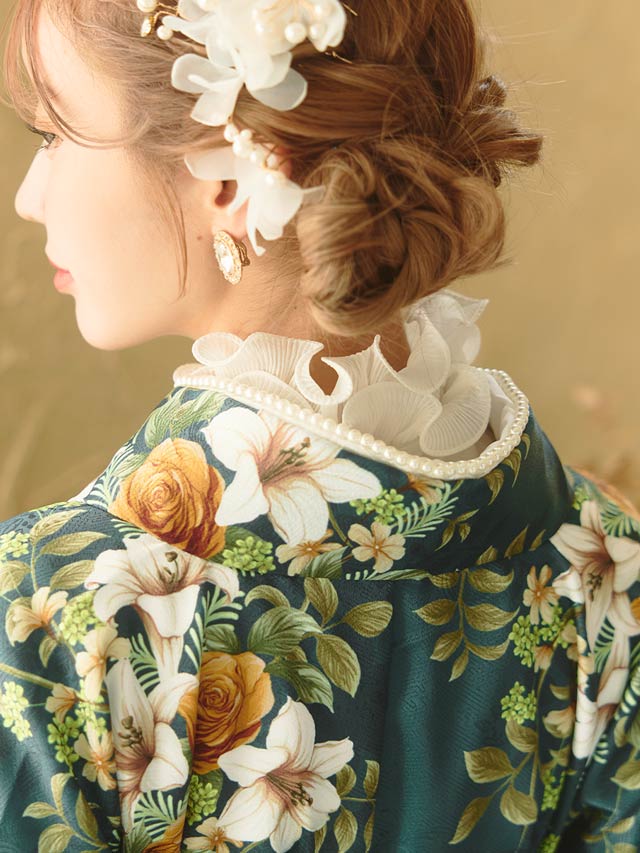 [単品]シアープリーツフリルつけ襟【2025年再入荷/YUKATA by dazzy】